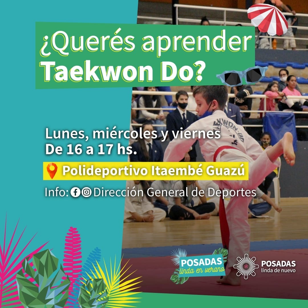 Clases gratuitas de taekwondo en Itaembé Guazú